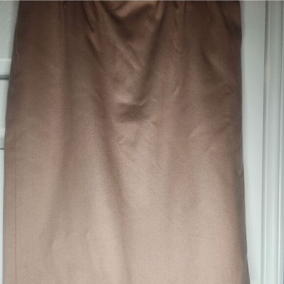 80s -Pendleton- Womens carmel nylon lined, wool mid length totally 80s skirt - Picture 6 of 7